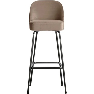WOOOD Бежов кадифен бар стол (височина на седалката 79 cm) Vogue - WOOOD (800293-K)