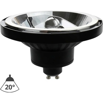 Wojnarowscy LED žiarovka AR111 GU10/10W/230V 3000K čierna 20° WJ0353