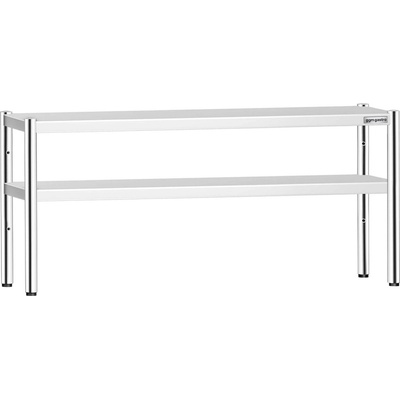 G.Gastro Nástavný regál nerezový - se 2 policemi - 1800x370 mm - výškově nastavitelné - D9778102