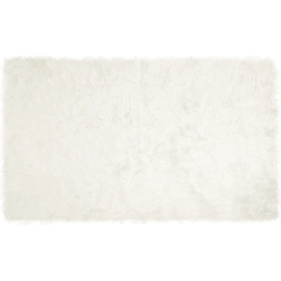 Pure Line Home Килим tafalla с дълъг косъм, имитация на вълна, с анти-слип основа, Бял