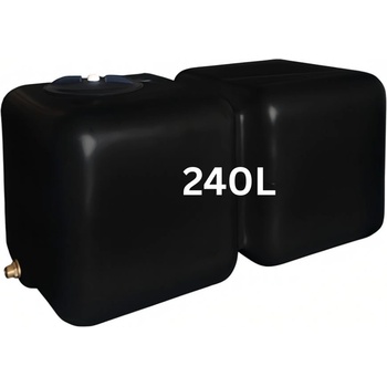 HydroMoby Резервоар за питейна вода HydroMoby AQUA S12, хоризонтален 240 л (черен) (AQUA S12-BLACK-240)