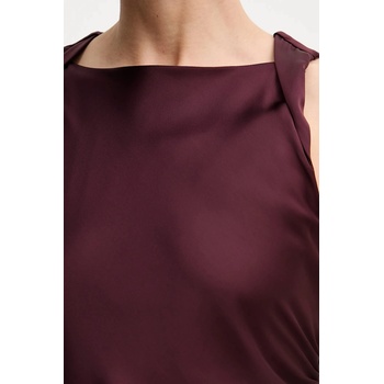 Gestuz Рокля Gestuz в бордо дълга разкроена 10910802 (10910802)