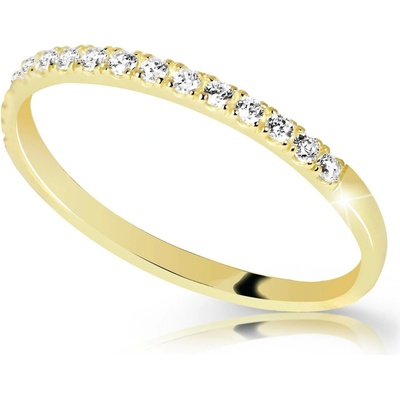 Cutie Jewellery gold dámský prsten Z6739 z 14ti karátového zlata se zirkony Žlutá Bílá