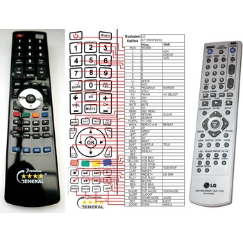GENERAL LG 6711R1P091C - съвместимо дистанционно управление на марката General (6711R1P091C)