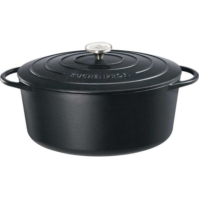 Litinový hrnec oválný PROVENCE 35 cm černý - Küchenprofi Solingen
