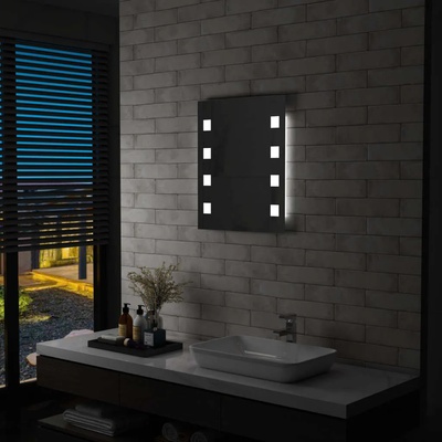 vidaXL LED стенно огледало за баня 50x60 см (144699)