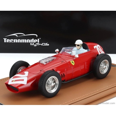 Tecnomodel Ferrari F1 Dino 246/256 Team Scuderia Ferrari N 20 Winner Monza Italy Gp with Pilot Figure 1960 Philip HillRed 1:18
