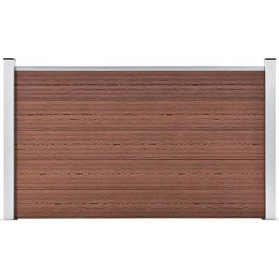 zahrada-XL Zahradní plot dřevoplast 180 x 105 cm hnědý