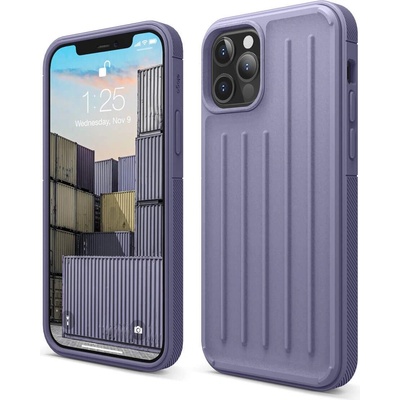 elago Armor Case - удароустойчив силиконов (TPU) калъф за iPhone 12, iPhone 12 Pro (лилав)
