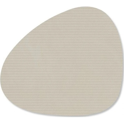 LIND Podtácek Curve Corduroy ústřicově bílá kůže 11x13cm