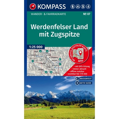 Werdenfelser Land mit Zugspitze (Kompass - 07) - turistická mapa