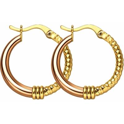 Zlaton Náušnice z kombinovaného zlata kruhy 2.2cm 1.8g N12092500938