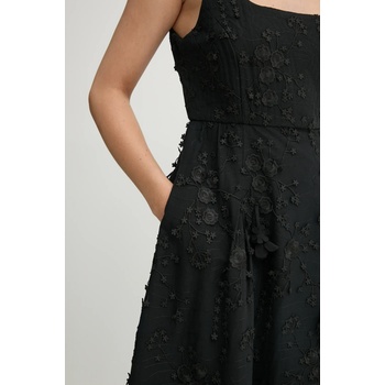 MUNTHE Памучна рокля munthe fronia в черно среднодълга разкроена 251134825125 (251134825125)