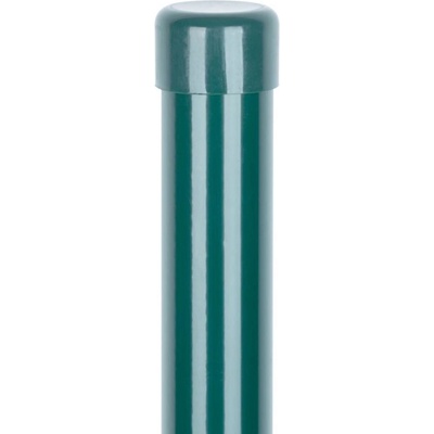 Stĺpik Strend Pro METALTEC, 38/1500/1,25 mm, zelený, okrúhly, čiapočka, Zn+PVC, RAL6005