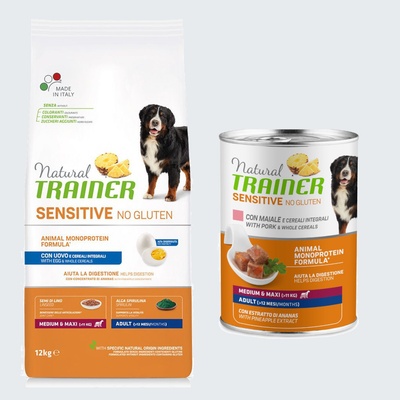 Natural Trainer Sensitive Adult Medium & Maxi s vejcem 12 kg