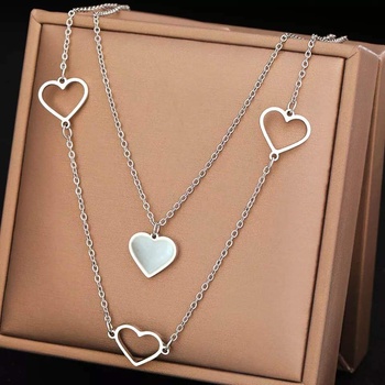 Meganflo Медальон стомана - Сърца