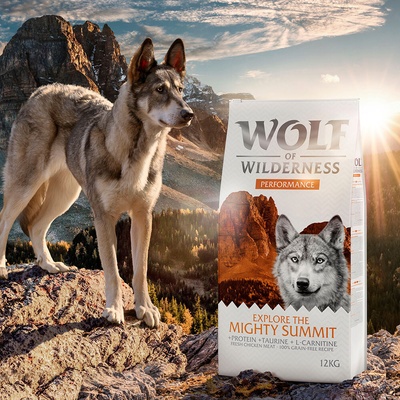 Wolf of Wilderness "Explore The Mighty Summit" Performance bez obilnín nová receptúra 400 g