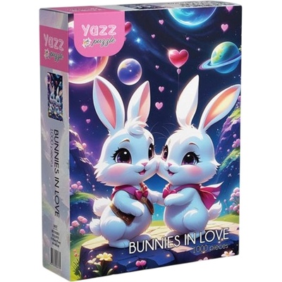 Yazz Пъзел Yazz Puzzle от 1000 части - Влюбени зайчета (3857)