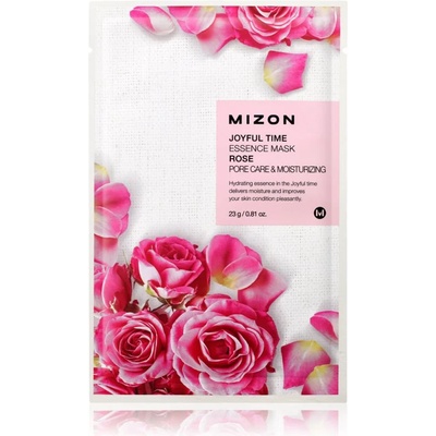 Mizon Joyful Time Rose хидратираща платнена маска за стягане на порите 23 гр