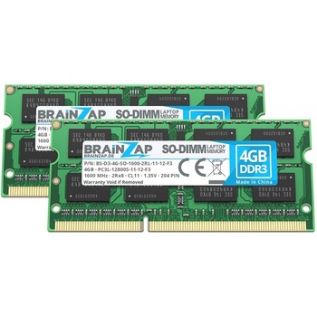 Brainzap DDR3 8GB 1600MHz CL11 (2x4GB) PC3L-12800S-11-12-F3