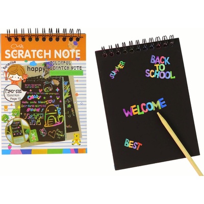 LEAN TOYS Vyškrabovací notes oranžový