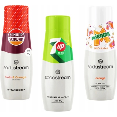 SodaStream Sada sirupů Schwip Schwap, 7up Free, Mirinda Zero