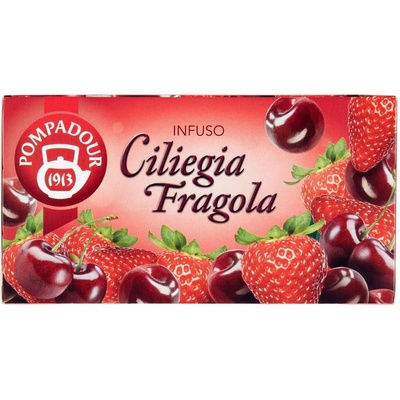 Pompadour čaj čerešňa a jahoda 20 ks