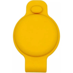 JC Силиконов държач за каишки за домашни любимци за Apple AirTag - JC AirTag Pet Collar Back Clip (жълт)