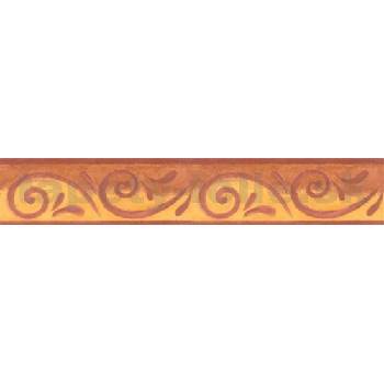 Bordúra antický vzor žltohnedý 5,3 cm x 5 m