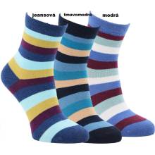 Detské ponožky Prúžky široké modrá