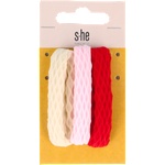 s-he stylecollection Ластици за коса, различни цветове, 3 бр (3132435)
