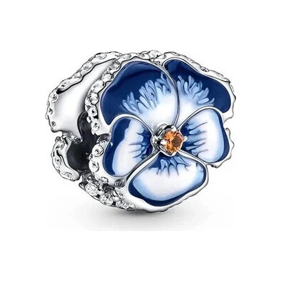 Prosperk Korálek na náramek maceška modrá S3672 – Zboží Dáma