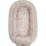  Бебшко Гнездо Ранфорс/Плюш 80 Х 45 См Бежови Цветя 0-6 Месеца Sensillo