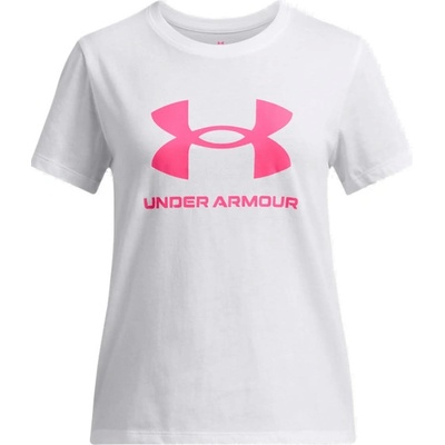 Dívčí tričko s krátkým rukávem UNDER ARMOUR-UA BIG LOGO SS-WHT Bílá