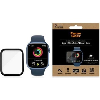 PanzerGlass PanzerGlass Curved протектор за Apple Watch 7, 45mm, черен