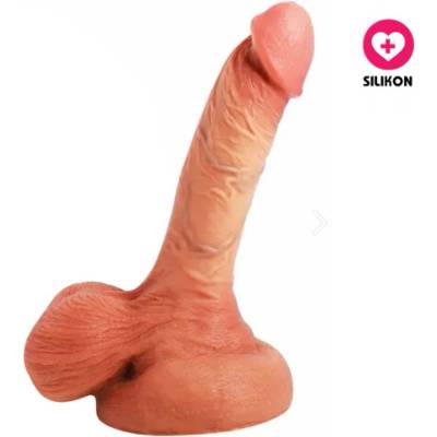 VšeNaSex.cz Silikonový penis s přísavkou Thick Base Real Dildo