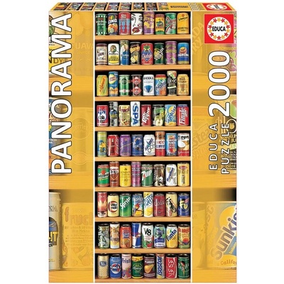 Educa Колекция от кенчета - панорамен пъзел 2000 части (edu11053)