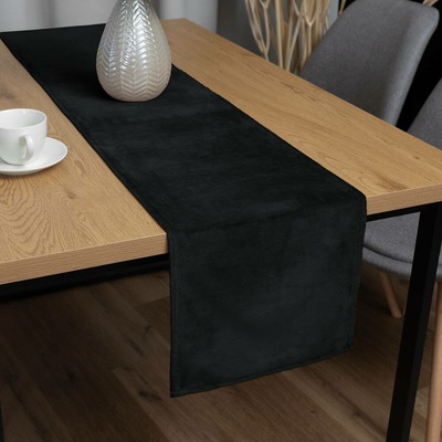 Biante Sametový běhoun Velvet Premium SVP-014 Černozelený 35x180cm