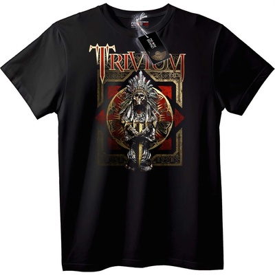 NOONEBRAND Тениска Trivium Черепа с Украшение - M, Black