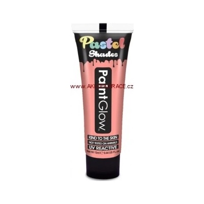 Barvy na obličej UV pastelové 13 ml červená pastel coral