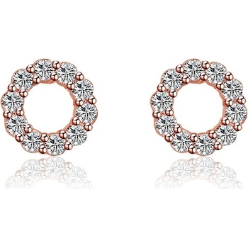 DELIS Сребърни обеци с обръч от проба 925, jw898, с розово златно покритие (jw898)