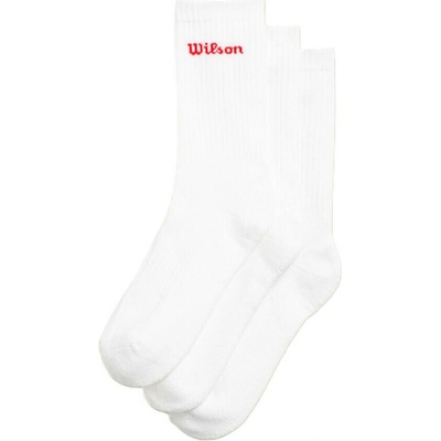 Wilson ponožky Crew Logo Sock 3 Pack Bright White
