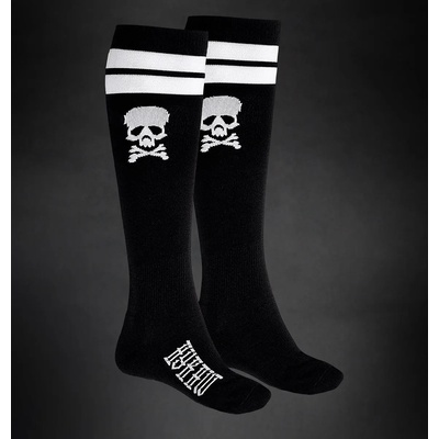 HYRAW чорапи до коляното hyraw - skull - ЧЕРЕН - fw21-a27-scks
