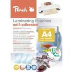 Peach laminating film A4-125 mic - 100 pieces - self-adhesive back - suitable for self-made pictures or signs etc. - compatible with laminating devices from all brand manufacturers - S-PP525-17 - VF-YV-1347