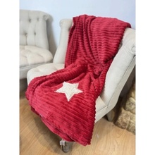 Kaemingk Koc fleece červený 150x200