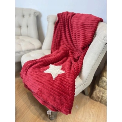 Kaemingk Koc fleece červený 150x200