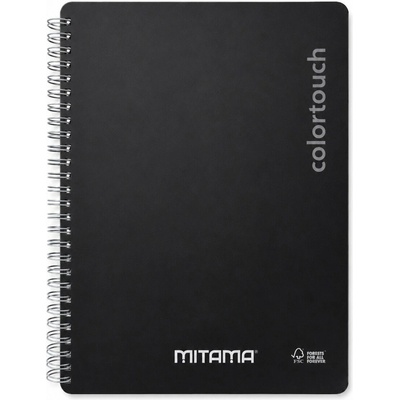 MITAMA Spirálový sešit i Note 18 5x24 linkovaný černá
