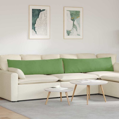 vidaXL Диван възглавници 2 pcs Светлозелен 145 x 40 см Кордюрова тъкан (42013845)