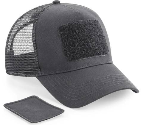 Beechfield Patch Snapback Trucker Tmavo sivá