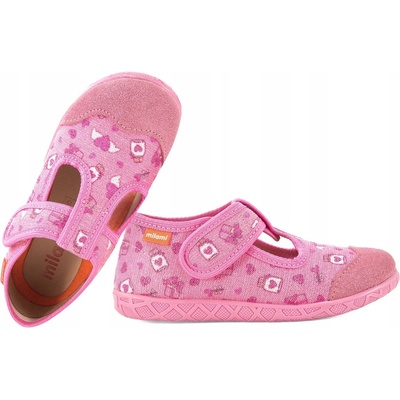 Milami 112-BR-55 TEXTILNO-KOŽENÉ DIEVČENSKÉ papuče NA SUCHÝ ZIPS